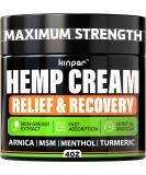 Natural Hemp Oil Extract Cream for Joint Pain Relief - Fast-Acting Formula with MSM, Turmeric, and Aloe Vera - 4 Oz - American Quality - Buy Online on GoSupps.com