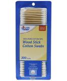 Wood Stick Cotton Swabs 300 Count - Eco-Friendly and Versatile - Buy Online on GoSupps.com