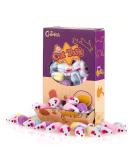Chiwava 36 pieces 11.5 cm small rattles cat toy mice sweet double color small mouse kitten interactive play sorted color - Buy Online on GoSupps.com