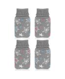 Com-Four 4x Pocket Warmer Turtleneck Design | Cozy Hand Warmers with Star Motif in Gray (4 Pieces) - Ideal for International Shipping - Buy Online on GoSupps.com