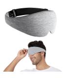 100% Blackout Eye Mask Cotton for Sleeping Alaska Bear Organic Bamboo Sleep Mask for Women Men Home/Travel/Yoga 0 Eye Pressure Naturally Hypoallergenic & Breathable Includes Earplugs Set(Silver) - Buy Online on GoSupps.com