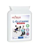 Pure Vegan L-Glutamine Capsules 90 x 500mg for Sport Muscle Recovery - Amino Acid Supplement with No Fillers - Buy Online on GoSupps.com