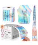Buy Saviland Extra Long Nail Template - Professional Stencil Extension & Nail Shape Guide for Gel & Acrylic Nails | Self-Adhesive DIY Manicure - Buy Online on GoSupps.com