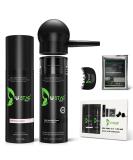 USTAR Hair Building Fibers Set - 5 in 1 Solution for Thinning Hair | Natural Hair Filler & Fiber Spray for Instant Concealment | 27.5g Black - Ideal for Men & Women - Buy Online on GoSupps.com