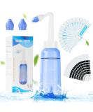 URAQT Neti Pot - 300ml Nasal Rinse Kit with Salt Packets & Thermometer Stickers | BPA Free Sinus Irrigation for Adults & Kids - International Shipping Available - Buy Online on GoSupps.com