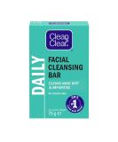 Clean & Clear Facial Cleansing Bar 75g - Gentle Cleansing Bar for Clear Skin - Pack of 1 - Buy Online on GoSupps.com