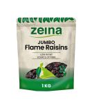 Zeina Jumbo Flame Raisins with Resealable Zip for Snacking and Home Baking (1Kg) - Source of Fibre Low Fat - Perfect as Raisins Snack Packs for Kids Perfect for a Healthy Vegan Diet - Buy Online on GoSupps.com