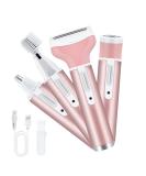 Mcbazel Cordless Electric Lady Shaver Facial Epilators for Woman 4 in 1 USB Rechargeable Hair Remover for Face & Body Hair Removal Eyebrow Trimmer Armpit Bikini and Leg - Pink - Buy Online on GoSupps.com