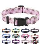 Mihqy Adjustable Dog Collar - Soft Comfort Design with Bohemian Flowers for Small Medium & Large Dogs | XS Size (20-30 cm Neck) - Buy Online on GoSupps.com