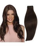 Runature Real Hair Extensions - Brown Straight 35cm 100g Dark Brown Human Hair Sew-In #2 - Buy Online on GoSupps.com