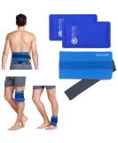 Koo-Care 2 Gel Ice Pack for Injuries Reusable Hot Cold Pack Wrap with Elastic Strap - 11 x 5.9 - Flexible Cold Compress for Head Shoulder Arm Elbow Wrist Back Knee Ankle - Pain Relief for Migraine KC-GP-05U - Buy Online on GoSupps.com