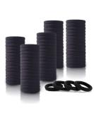 100PCS Black Hair Ties for Women Girls, Seamless Thick Black Hair Band, Elastic Hair Ties No Damage Ponytail Holder - Buy Online on GoSupps.com