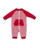 BONVERANO Baby Girls Swimsuit with UPF 50+ Sun Protection | Red Stripe | 6-9 Months - Buy Online on GoSupps.com