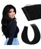 Moresoo Virgin Tape In Extensions - Real Hair Adhesive Invisible #1 - 5 Pieces 10g 40cm | Remy Quality - Buy Online on GoSupps.com