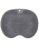 Foot Brush for Shower | Non-Slip Silicone Massage Pad & Laundry Massager | Relieve Tired Feet - Gray - Buy Online on GoSupps.com