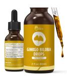 Ginkgo Biloba Extract Liquid 2 Fl Oz - Organic Ginkgo Leaves Tincture | Vegan, Non-GMO, Gluten-Free, Alcohol-Free | 98% Absorption | Pack of 1 - Buy Online on GoSupps.com