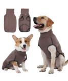Hjyokuso Dog Sweater & Coat - Fleece Warm Jacket for Small to Large Dogs - Winter Outdoor Brown L - Buy Online on GoSupps.com