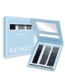 KevKev 360 Pcs Mixed Styles Cluster Lashes with Dual-side Brush and Mirror Lash Book - D-Mix (8-16mm) Thin Band & Soft Lashes - Cloudy Cirrus Sprout - Buy Online on GoSupps.com
