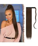 FESHFEN 24" Long Straight Wrap around Ponytail Extensions Synthetic Clip in Ponytail Hair Extensions Hairpiece for Women 130g Dark Brown & Auburn Brown 24 Inch (Pack of 1) 4/30# Brown & Light Auburn Mixed-Wrap Around - Buy Online on GoSupps.com