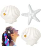 4-Piece Starfish & Shell Hair Clip Set for Women & Girls - Mermaid Crown Accessories - Buy Online on GoSupps.com