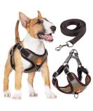Rennaio No-Pull Dog Harness Set - Adjustable Comfort Chest Harness & Leash for Small & Medium Dogs - Includes 2 Puppy Dishes - Brown XL - Buy Online on GoSupps.com