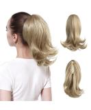 CJL 12 Ash Blonde Curly Clip-In Ponytail Extension - Synthetic Hairpiece for Women - Buy Online on GoSupps.com
