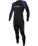 Lemorecn (16 Sizes) Mens Wetsuits Jumpsuit Neoprene 3/2mm and 5/4mm Full Body Diving Suit for Men Mens 3mm Black+Blue Large - Buy Online on GoSupps.com