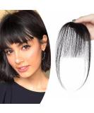 Clip-in Bangs | 100% Remy Real Hair Fringe Extension | Natural Glatt Black | International Shipping - Buy Online on GoSupps.com