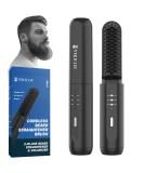 VIKICON Beard Straightening Heat Brush for Men: Cordless Beard and Hair Straightener Hot Comb, Mini & Anti-Scald & Auto Shut Off,Portable for Travel,Unique Gifts for Men - Buy Online on GoSupps.com
