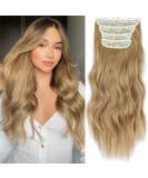 Clip-In Ombre Blonde Hair Extensions - Affordable Synthetic Double Weft 50cm 200g - Realistic Braid & Hair Part for Women - Buy Online on GoSupps.com