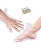 Noverlife 200PCS Paraffin Wax Hand & Foot Liner - Disposable Gloves and Booties for Paraffin Bath - Clear Plastic Hot Spa Wax Mittens and Covers - Buy Online on GoSupps.com