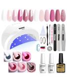 Vishine Sunone 48W LED UV Nail Lamp - Complete Set with 6 Gel Colors Top & Base Coat Manicure Tools | Fast International Shipping - Buy Online on GoSupps.com