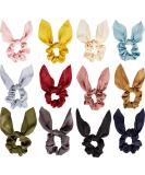 12PCS Silk Bow Rabbit Ear Scrunchies for Women & Girls - Hair Ties & Ponytail Holders - Buy Online on GoSupps.com