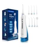 Hangsun Water Flosser Cordless Oral Irrigator Rechargeable Dental Water Jet HOC700 for Teeth Braces with 300ML Water Tank and 8 Jet Tips for Travel & Home Use - Buy Online on GoSupps.com