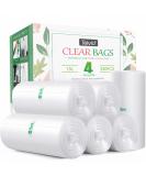330 Counts Strong Trash Bags Garbage Bags by Teivio, Bathroom Trash Can Bin Liners, Small Plastic Bags for home office kitchen (4 Gallon, Clear) Clear 4.0 Gallons - Buy Online on GoSupps.com