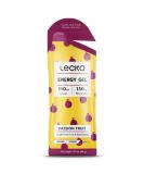 Lecka Energy Gel - Passion Fruit Flavor | 12 Gels for Endurance | Natural Energy with Real Fruits & Basil Seeds - Buy Online on GoSupps.com