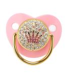 Buy Bling Silicone Baby Pacifier for 6-18 Months Ultra-Light & Soft Pink Soothing Nipple - Buy Online on GoSupps.com