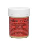 Sugarflair Gold Edible Metallic Glitter Paint Jars of Food Dye Glittering Metallic Lustre High Strength Provide Excellent Coverage On Cakes & Desserts Bright & Shimmering Colours - 35g - Buy Online on GoSupps.com