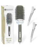 Beauty Carves Round Hair Brush 45mm Barrel with 2 Clips - Blow Dry Hair Brush with Flexible Nylon 66 Bristles - Nano Ionic Heat Resistant Tech for Professional Curling Styling & Shining Texture - Buy Online on GoSupps.com