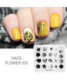 KADS Nail Stamping Plate FL035 - Flower Nature DIY Image Template for Manicure - Buy Online on GoSupps.com