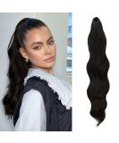 50 cm Fine Ponytail Extensions Clip - Darkest Brown Braid Hair Extensions for Women - Buy Online on GoSupps.com