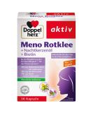 Double Heart Meno Rotklee & Nighting Cross Oil with Biotin - Women's Menopause Nutrients - 30 Vegetable Isoflavon Capsules - Buy Online on GoSupps.com