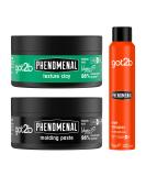 got2b PhenoMENal Natural Finish Strong Hold Hair Styling Bundle. Includes: Finishing Hairspray 200 ml + Texture Hair Styling Clay 100ml + Moulding Hair Paste 100ml Hairspray + Clay + Paste - Buy Online on GoSupps.com