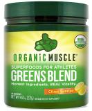 Organic Muscle Superfood Greens | USDA Certified Organic Green Juice Powder | Supports Gut Health, Energy & Weight Management | Vegan, Keto, Non-GMO | Lemon Flavor | 30 Servings - Buy Online on GoSupps.com