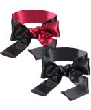 Hestya 2 Pack Satin Eye Mask Set - 150 cm, Black Rose Red and Black - Buy Online on GoSupps.com