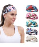 Beister Sports Headbands for Men & Women - 5-Piece Non-Slip Workout Hair Bands for Yoga Running Cycling & Basketball - Highly Stretchy & Wicking Mixed Color 06 - Buy Online on GoSupps.com