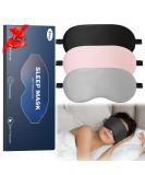 Huhubol 3 Pack Silk Sleep Mask Set - Light Blocking Eye Mask for Men and Women - Soft, Comfortable Blindfold for Travel, Yoga, Nap - Gray - Buy Online on GoSupps.com