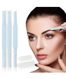 Eyebrow Razor & Face Shaver for Women & Men - Double-headed Dermaplaning Tool for Facial Hair Removal - Protective Blade Cover - Blue - Buy Online on GoSupps.com