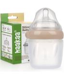 Haakaa Gen.3 Silicone Anti-Colic Baby Bottle with Slow Flow Nipple - 5.4oz/160ml Peach - Buy Online on GoSupps.com