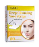 Charcoal Blackhead Remover Strips - Deep Cleansing Pore Strips for Face - 80 White Strips for Men and Women - Buy Online on GoSupps.com